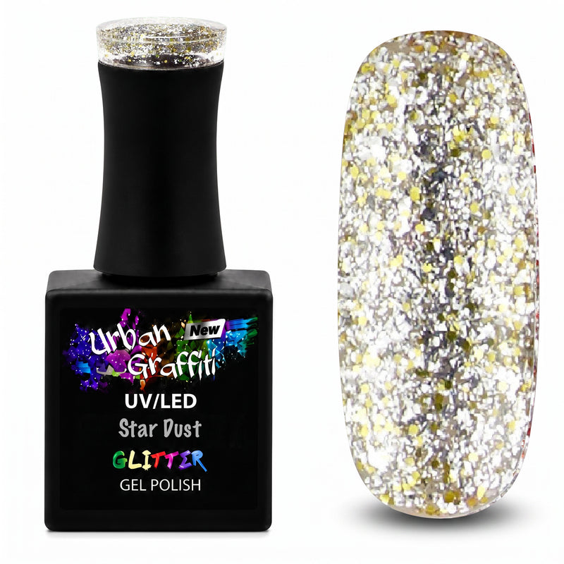 Star Dust - UGGP-A0906 Urban Graffiti srebrni in zlati bleščeči gel lak 15ml
